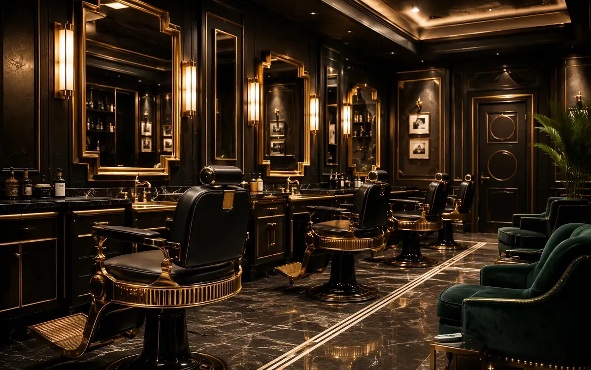 Ilustrační foto barber shopu — André Barbershop, Vimperk